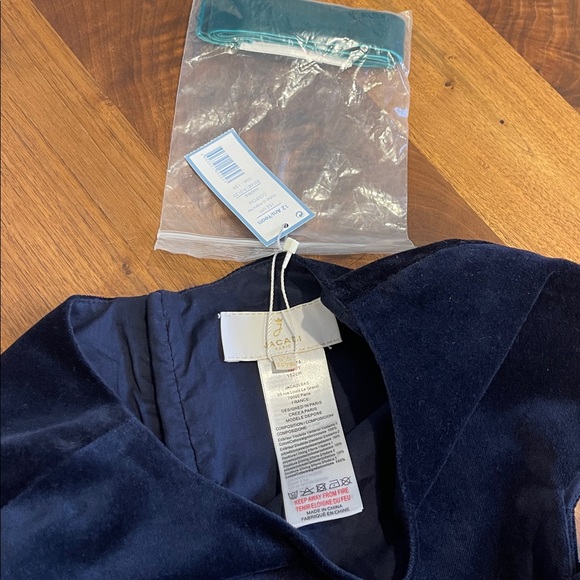 Jacadi Paris Midnight Blue Velvet Dress girl 12 yrs - Picture 3 of 5